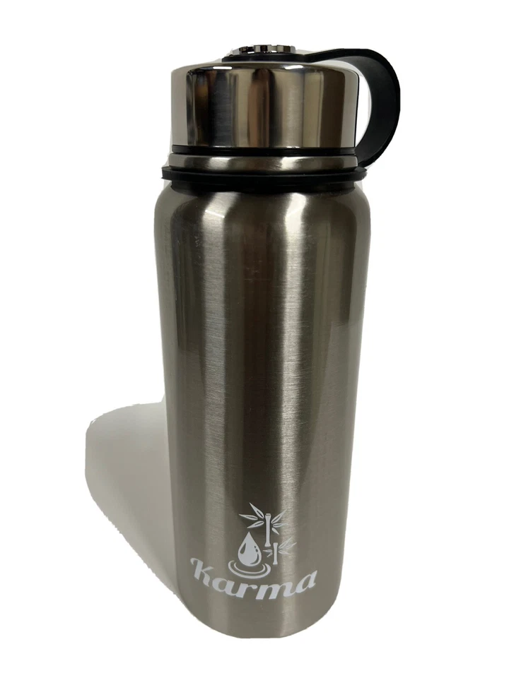 Botella de agua de acero inoxidable aislada al vacío de 20 oz, bebidas frías y calientes sin BPA Foto 1 de 4