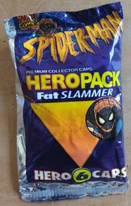SPIDERMAN HEROPACK Fat SLAMMER 1 PACK 6 HERO CAPS,VINTAGE 1994 MARVEL COMICS CAP - Imagen 1 de 4