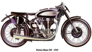 1949 Norton Manx 500 - Calamita pubblicitaria promozionale - Foto 1 di 2