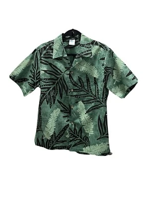 Men’s Rainbow Hawaii Leaf Print Button Up Shirt Sz S - Image 1 of 4