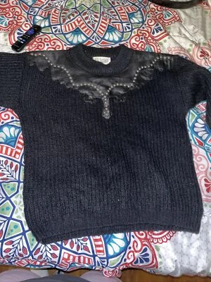 Cuero de lana negro vintage TOGETHER talla S Foto 1 de 3