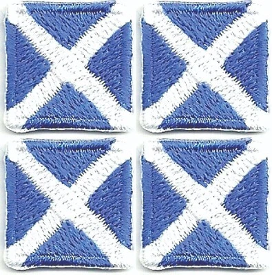 Maritime Signal Flag Letter M Patch Mike Embroidered Iron on (5/8" in) Lot of 4 - Image 1 of 2