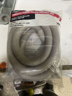 Mangueira de descarga Everbilt nova para máquina de lavar corrugada HRBDIS08EB 180" 8 pés - Imagem 1 de 2
