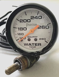 Auto Meter 5831 Phantom Water Temp Gauge 140-280 Performance - Foto 1 di 6