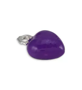 Ciondolo cuore amore smalto viola argento sterling .925 - S-537PRP - Foto 1 di 1