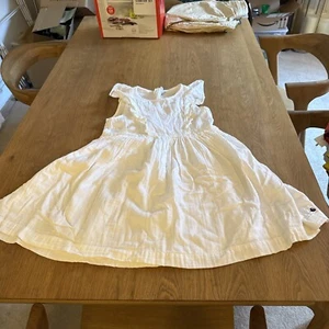 Petit Bateau White Girls Summer Dress. Age 10/138 cm. - Picture 1 of 4