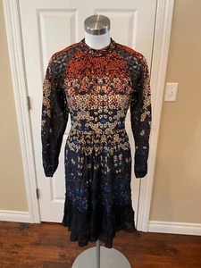 Bhanuni by Jyoti Anthropologie Floral Print Long Sleeve Dress, Size XS NWT! - Picture 1 of 7