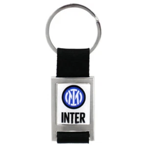 Schlüsselanhänger FC INTER Stoff-Metall mit Emaille Logo Offizieller Artikel - Bild 1 von 1