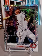 2021 Royce Lewis Bowman Chrome Mojo Refractor #BCP-63 Twins Rookie MINT QTY!