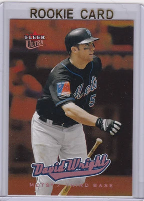 TARJETA DE NOVATO DAVID WRIGHT Fleer Ultra METS New York Baseball MLB RC Foto 1 de 2