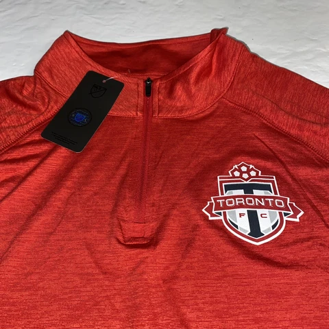 Fanatics Toronto FC Reds Men’s Large MLS Quarter Zip NWT Fast Free Shipping Cover