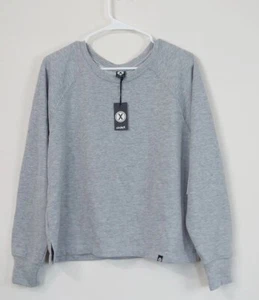 Circle X Womens Heather Grey Terry Knit Cozy Raglan Sleeve Sweatshirt Size S NEW - Picture 1 of 9