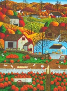 Puzzle EZ GRIP OTOÑO MAÑANA Americana Calabazas 300 Piezas SIN CAJA 100% - Imagen 1 de 2