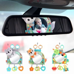 Sensory Rattle Teether Rear Facing Car Mirror Toy Toddlers Carseat Travel Gear - Picture 1 of 9