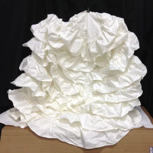 Pottery Barn Teen PBT Ruffle Beanbag Slipcover ONLY Beanbag cover White Medium - Picture 1 of 8