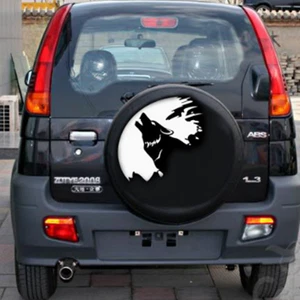 1xWolf aulla luna en pegatina de coche pegatina pegatina - Imagen 1 de 3