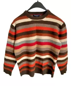 McNeal Pullover unisex Strickpullover Oberteil Gr.XXL gestreift Braun Orange - Bild 1 von 7