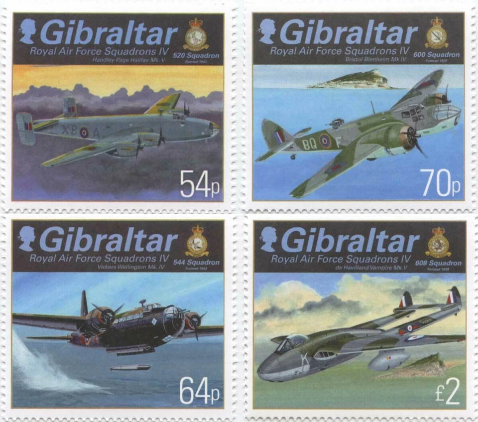 Gibraltar - 2015 Royal Air Force Squadrons IV - Set of 4 - MNH - Image 1 of 1