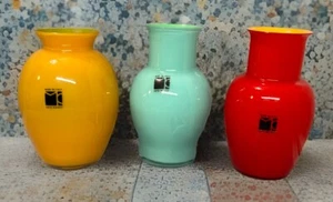 CARLO MORETTI SET OF 3 CASED VASES SIGNED Italy - Picture 1 of 16