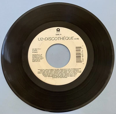 U2  “ Discotheque / Holy Joe ( Garage Mix ) “  45 Vinyl Record 7” Foto 1 de 2