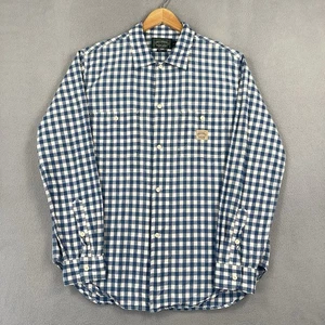 Polo Country Ralph Lauren Hemd Herren L blau weiß kariert kariert Knopfleiste Taschen - Bild 1 von 12