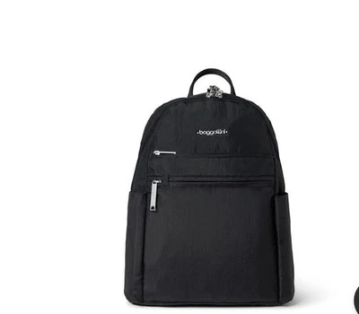 Mochila Baggallini SECURTEX Anti-Roubo FÉRIAS Preta RFID Presente de Viagem Nova Com Etiqueta - Imagem 1 de 2