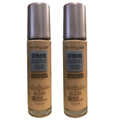 Pack de 2 bases hidratantes líquidas Maybelline Dream Radiant, anacardo # 80 Foto 1 de 4