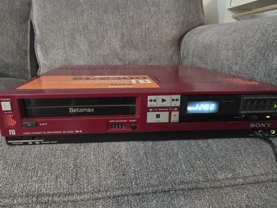 Grabadora de video casete Sony Betamax SL-2300 roja rara con caja, manual, control remoto Foto 1 de 4