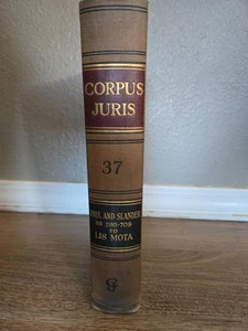 CORPUS JURIS Volume 37 Libel and Slander 295-709 To Lis Mota Year 1925 - Imagen 1 de 11