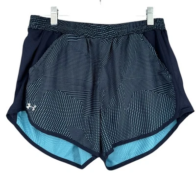 Under Armour Blue Fly By 2.0 Geometric Pattern Athletic Running Shorts Small - Image 1 of 4