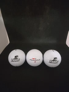 Providence Friars Cox Pinnacle Logo Golf Ball Gold Distance Set Of 3 - Picture 1 of 2
