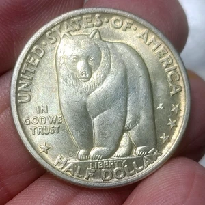 1936-s 50c Bay Bridge Ca. Bear Half Dollar Comm. Uncirculated Lustrous Gem!! #D7 - Picture 1 of 6