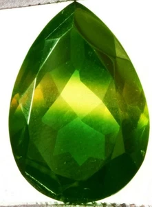 20,85 cts. Natürlicher brasilianischer zweifarbiger Turmalin Birnenform zertifizierter Edelstein - Bild 1 von 4