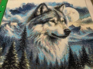 Hübscher Wolf Diamond Art Gemälde, ungerahmt - Bild 1 von 2