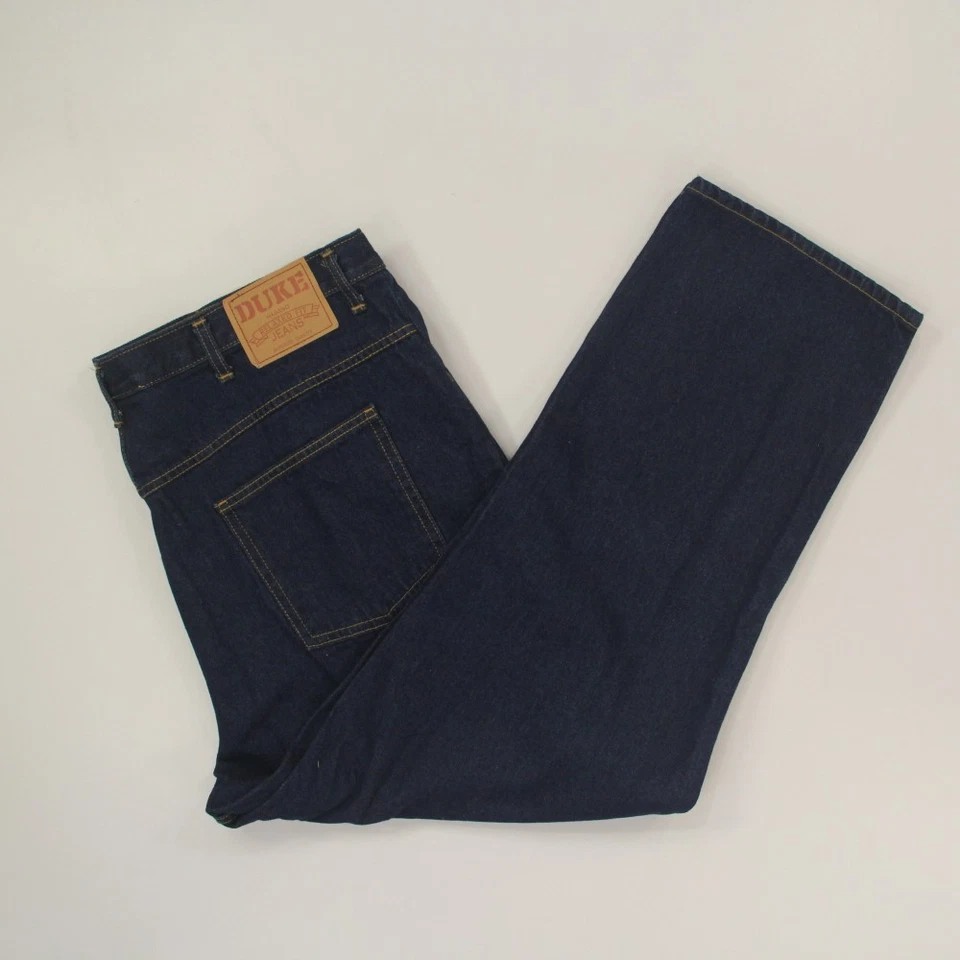 Duke Men's Relaxed Fit  Jeans Size 44X29 Short Dark Wash Denim 100% Cotton NWT - Image 1 of 4