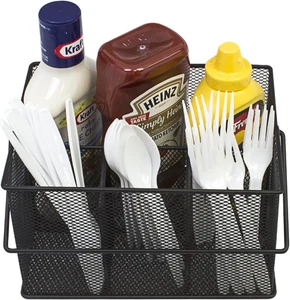 ® Carrito de utensilios — Cubiertos, servilletero y organizador de condimentos — Multi-... - Imagen 1 de 12