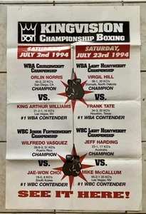 Vintage Boxing Poster (1994) Virgil Hill Orlin Norris Wilfredo Vasquez 23”x 35” - Picture 1 of 2