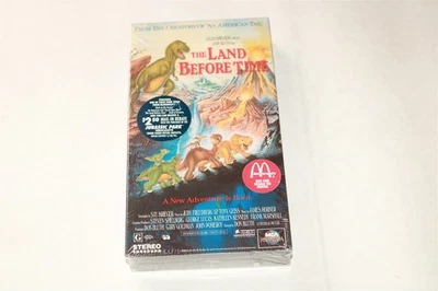 THE LAND BEFORE TIME - McDonald's Promo W/ Stickers Watermark - VHS NEW/SEALED - Image 1 of 2
