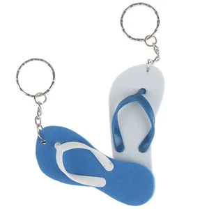 2x Boat Floating Keychain Buoyant Foam Flip Flops Shaped Key Floats Key Ring ,KN - Picture 1 of 12
