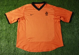 NETHERLANDS TEAM 2000/2002 FOOTBALL MEN SHIRT JERSEY HOME NIKE ORIGINAL SIZE XL - Picture 1 of 13