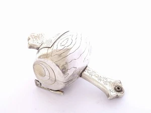 1930's Japanese Solid Silver Daikoku Hammer Bonbonniere Candy Box Marked 純銀 - Picture 1 of 10