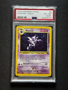 PSA 6 OF Pokemon Haunter #6 Fossil Holo STAIN ERROR + RARE GRADE POP 1!! - Picture 1 of 4