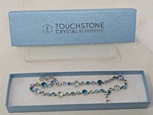 Prüfstein Kristall Swarovski Blue Sky Armband Crystal Ice Doppelstrang 2702BF - Bild 1 von 10