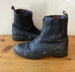 Hombre Ariat Botines Cremallera Frontal Negro, Talla 10 EE - Imagen 1 de 5
