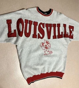 Legends Louisville Felpa Ringer NCAA College Vintage Uomo Taglia M Grigio - Foto 1 di 12