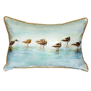Betsy Drake SN024 Avocets Small Indoor/outdoor Pillow 11in X14in - Picture 1 of 1