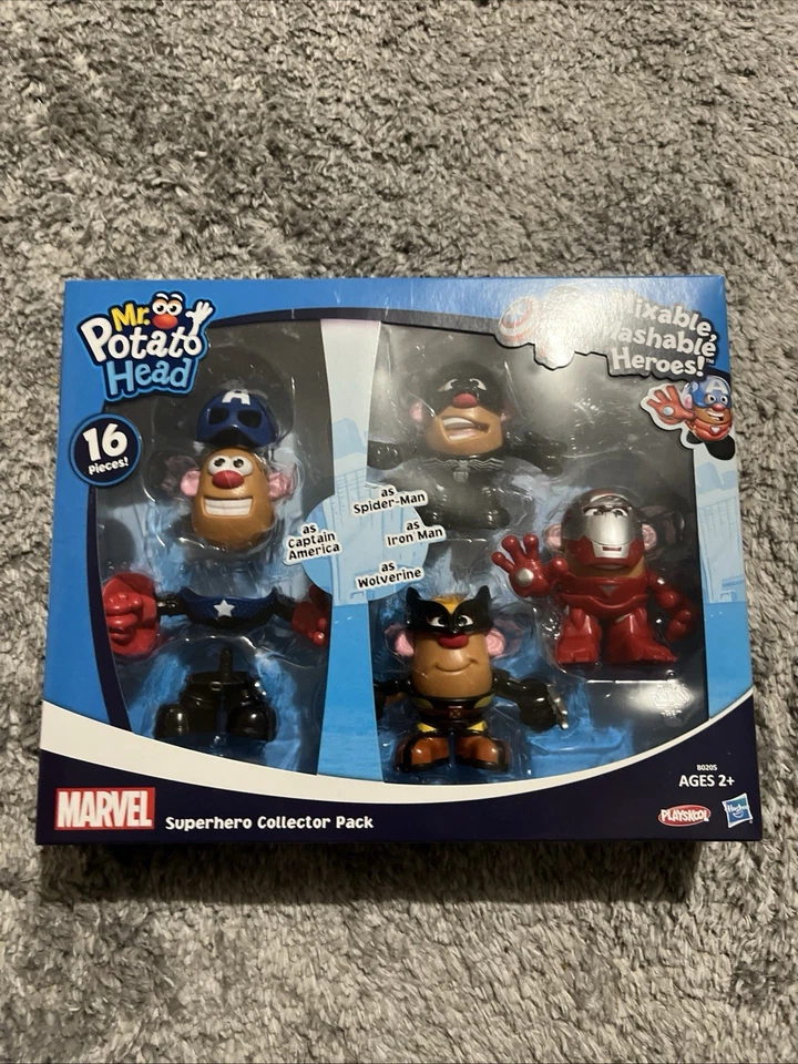 Mr. Paquete de figuras de rally de superhéroes de Marvel cabeza de patata mezclable Playskool Foto 1 de 2