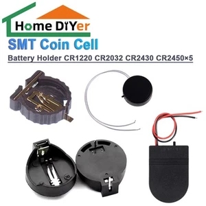 Porta batteria PCB SMT Coin Cell CR1220 CR2032 CR2430 CR2450X5 - Foto 1 di 14