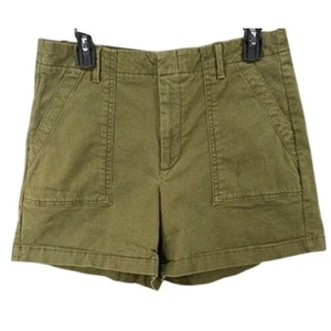 Pantaloncini chino Banana Republic autentici donna taglia 8 verde oliva tasche casual - Foto 1 di 10
