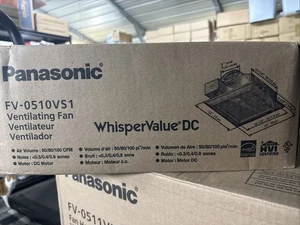 Ventilador de escape de baño Panasonic FV-0510VS1 Whisper Value DC Pick-A-Flow 50-80-100 CFM - Imagen 1 de 1